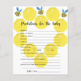 Lámina Predicciones y consejos para bebé - Floral de abej