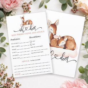 Lámina Predicciones y consejos para bebé Oh Deer Pink Woo