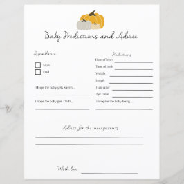 Lámina Predicciones y consejos para bebés