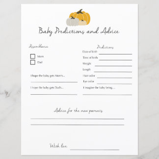 Lámina Predicciones y consejos para bebés