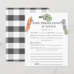 Lámina Predicciones y consejos para bebés con verduras