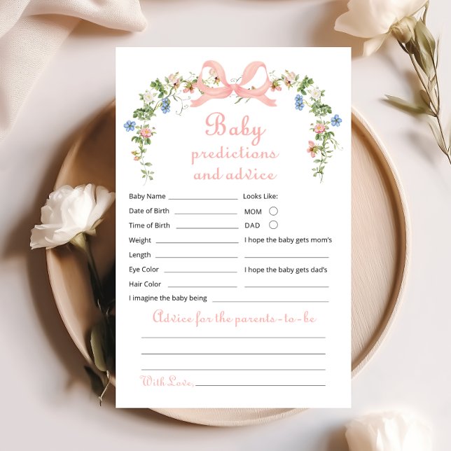 Lámina Predicciones y consejos para bebés de flores silve (Subido por el creador)