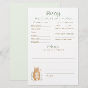 Lámina Predicciones y consejos para bebés Juego de baby s