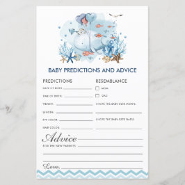 Lámina Predicciones y consejos para el bebé ballena azul 