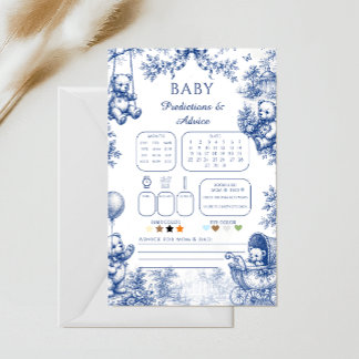 Lámina Predicciones y consejos para el bebé Blue Toile
