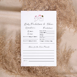 Lámina Predicciones y consejos para el juego de Baby Show