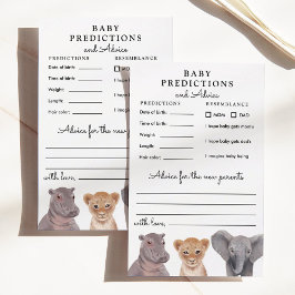 Lámina Predicciones y consejos para los animales de bebé