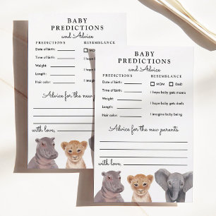 Lámina Predicciones y consejos para los animales de bebé
