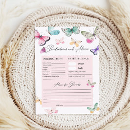 Lámina Predicciones y consejos para los Juegos de Baby Sh