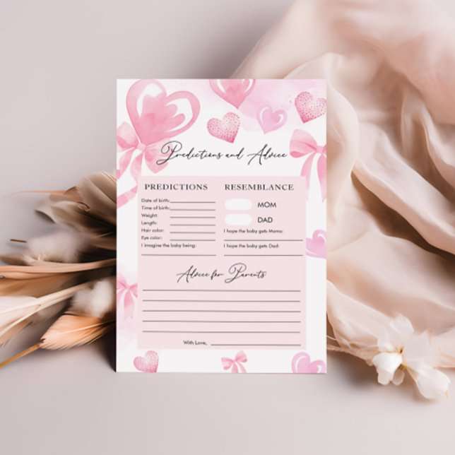 Lámina Predicciones y consejos para los juegos de Baby Sh (Subido por el creador)