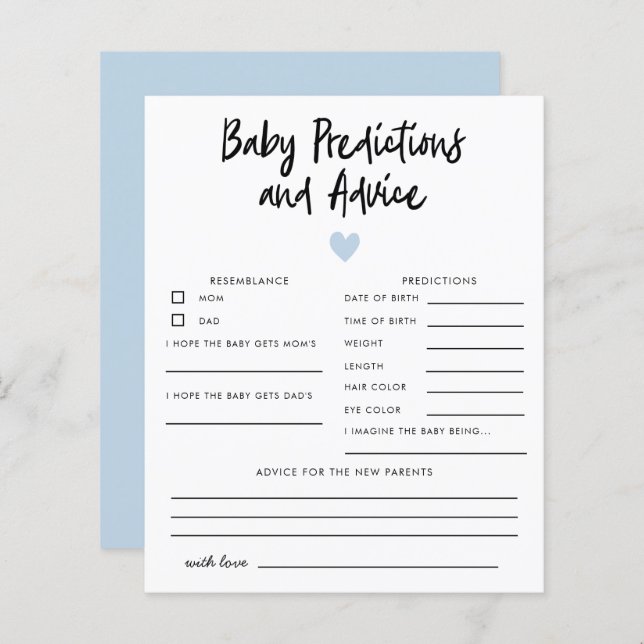 Lámina Predicciones y consejos sencillos para bebés con c (Anverso / Reverso)