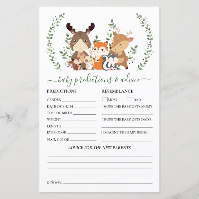 Lámina Predicciones y consejos sobre el consumo de animal (Anverso)