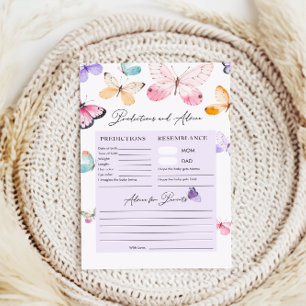 Lámina Predicciones y juegos de Baby Shower para el oso d