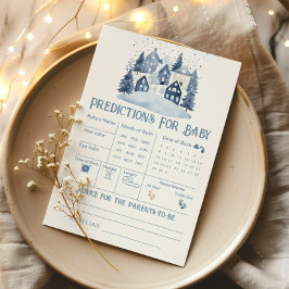 Lámina Predictions and Advice Christmas Village Navy Card