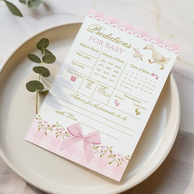 Lámina Predictions and Advice Silly Goose Pink Gingham (Subido por el creador)