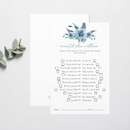 Lámina ¿Preferiría Una Ducha Azul De Novias?