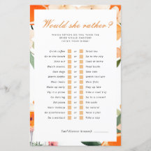 ¿Prefiere Aperol Spritz Bridal Shower Game?
