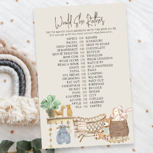 Lámina Prefiere Boho Baby Nursery Shower Game