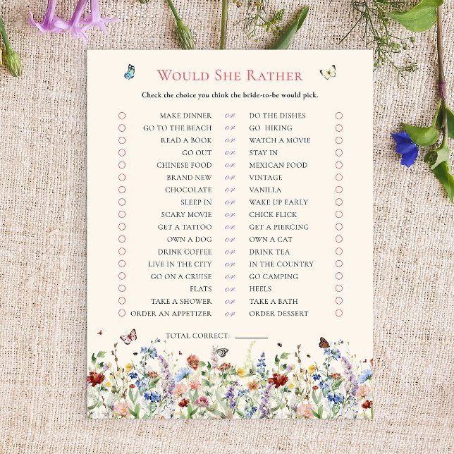 Lámina Prefiere | Ducha de novias Boho Wildflowers (Subido por el creador)