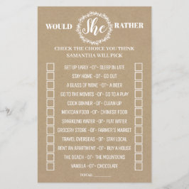 Lámina ¿Prefiere ducharse de un juego bilingüe?