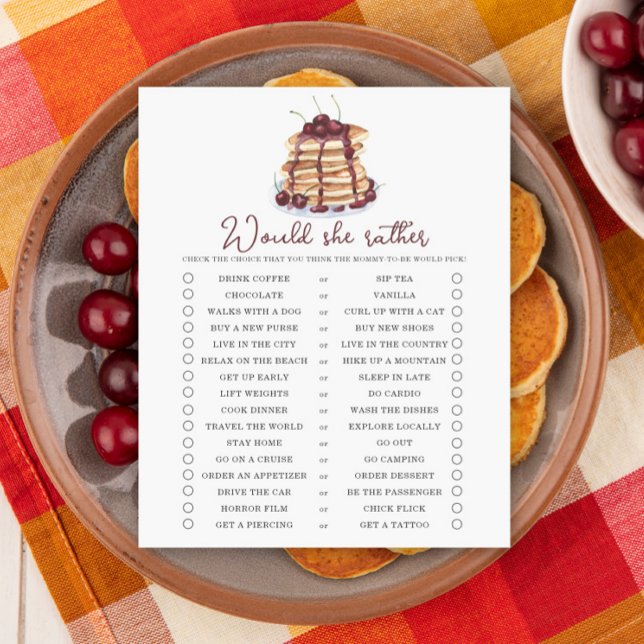 Lámina ¿Prefiere el juego de la ducha para bebé Pancakes? (Subido por el creador)