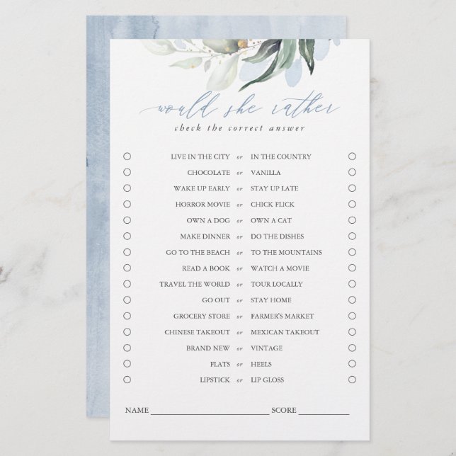 Lámina Prefiere que la vegetación deje un juego de novias (Anverso / Reverso)