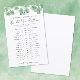 Lámina ¿Prefiere Shamrock Bridal Shower Game?