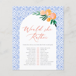 Lámina ¿Prefiere Un Juego De Ducha Bridal Spritz Naranja?