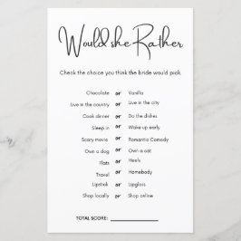 Lámina ¿Prefiere un juego de ducha de novia?