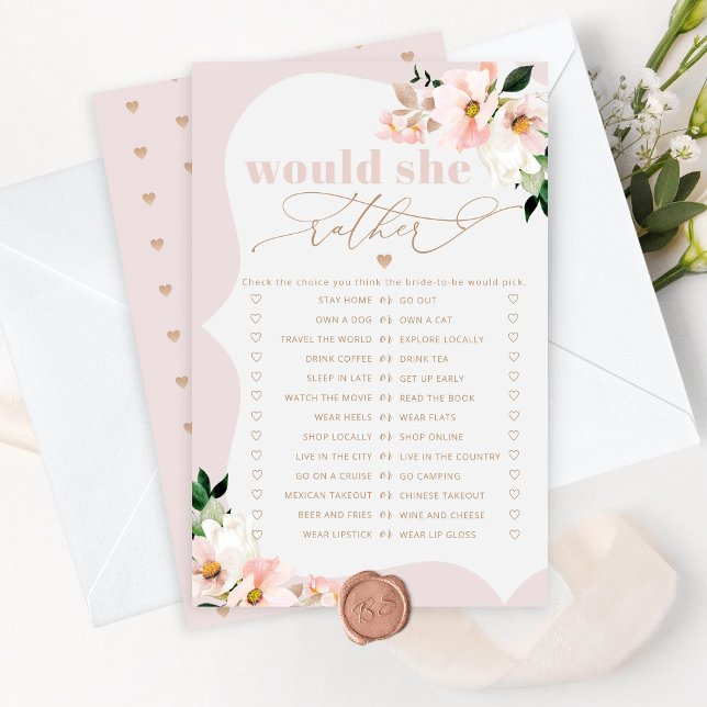 Lámina Prefiere un juego de ducha de novia floral (Subido por el creador)