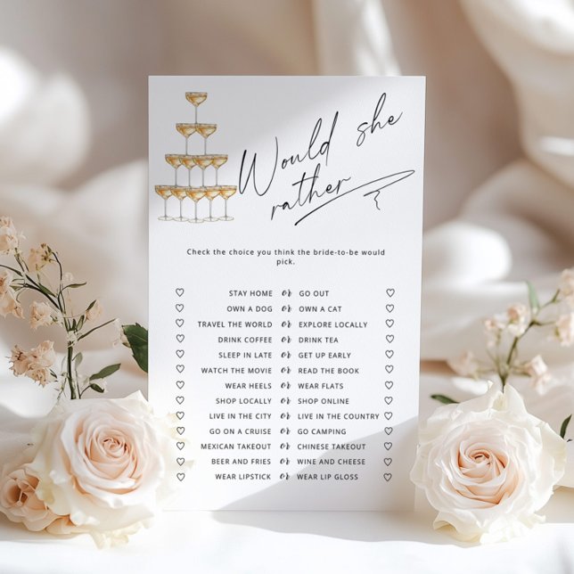 Lámina ¿Prefiere un juego de ducha de novia Prosecco? (Subido por el creador)