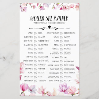 Lámina ¿Prefiere Un Juego De Ducha De Novias?