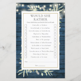 Lámina ¿Prefiere Un Juego De Fiesta De Té Con Ducha De No