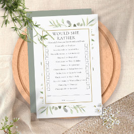 Lámina ¿Prefiere Un Juego De Fiesta De Té Con Ducha De No