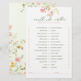 Lámina Prefiere Un Juego De Novias Con Flores Silvestres