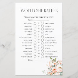 Lámina ¿Prefiere Un Juego De Novias De Petales Y Prosecco