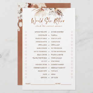 Lámina ¿Prefiere Un Juego De Novias Florales En Terracota