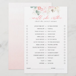 Lámina ¿Prefiere Verdecerla, un juego de novias con flore