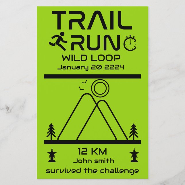 Lámina Premio a la competencia de Trail Run (Anverso)