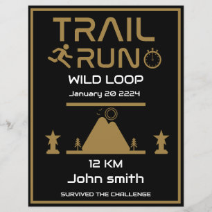 Lámina Premio a la competencia de Trail Run