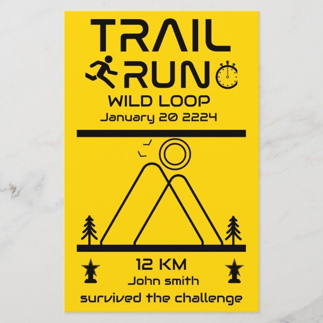 Lámina Premio a la competencia de Trail Run (Anverso)