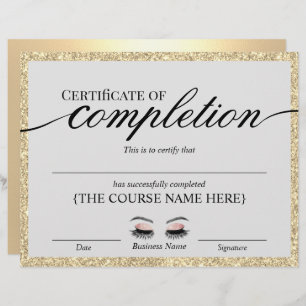 Lámina Premio al Certificado de Finalización de Salón de