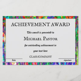 Lámina Premio al logro artístico