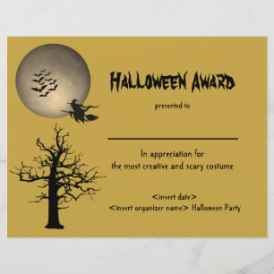 Lámina Premio al mejor disfraz de Halloween