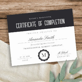 Lámina Premio Black White Modern de Certificación de Fina