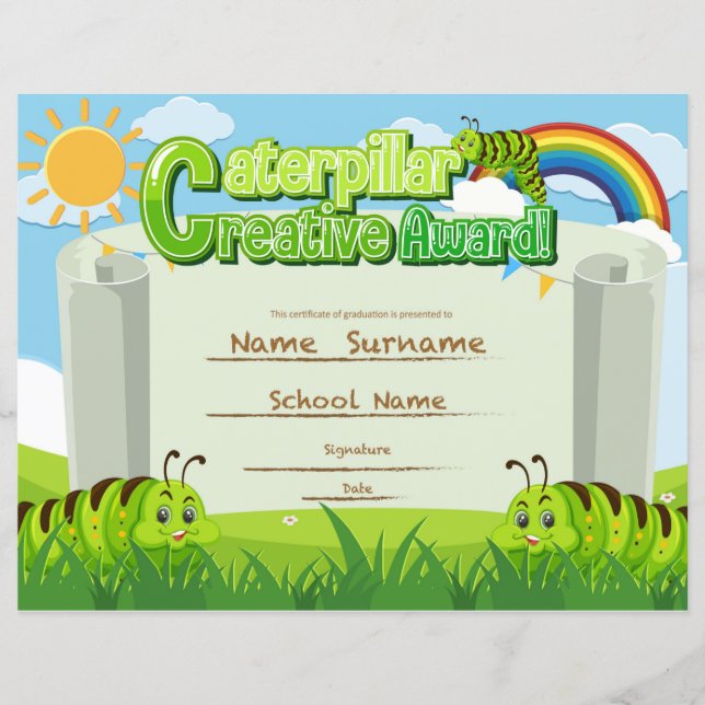 Lámina Premio Creative Caterpillar (Anverso)