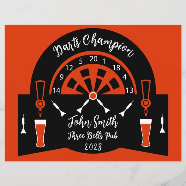 Lámina Premio Darts Winner (Anverso)