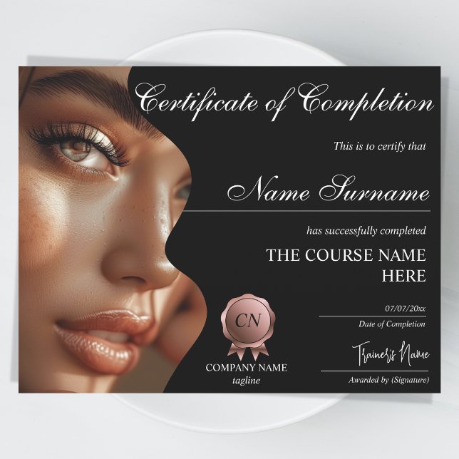 Lámina Premio de Belleza de maquillaje (makeup beauty certificate)