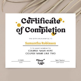 Lámina Premio de Certificación de Curso de Belleza de Mod