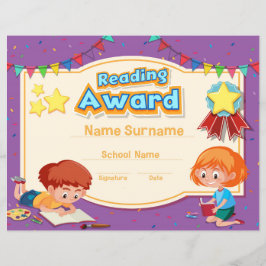 Lámina Premio de lectura